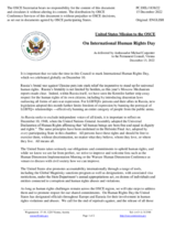 Statement by the Delegation of the United States of America on the International Human Rights Day, observed on 10 December 2022