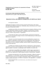 Decisione n.12/06 sul dialogo sulla sicurezza energetica in seno all’OSCE