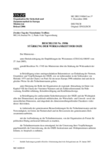 Beschluss No. 19/06 über die Stärkung der Wirksamkeit der OSZE 