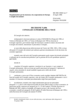 Decisione No. 4/06 sul Consiglio superiore dell’OSCE 