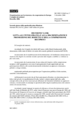 Decisione No. 13/06 sulla lotta all’intolleranza e alla discriminazione e sulla promozione del rispetto e della comprensione reciproci 