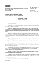 Décision No. 5/06 sur le crime organisé