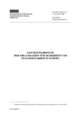 OSCE Ministerial Council, Document No. 1/06, Rules of Procedure of the Organization for Security and Co-operation in Europe