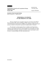 OSCE Ministerial Council, Document No. 3/06, Ministerial Statement on the Presence of OMIK