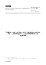 OSCE Rules of Procedure (including interpretative statements by the Delegation of Ukraine and the Russian Federation) (it)