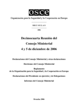 Brussels Ministerial Council Document (es)