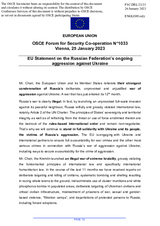 Statement by the Swedish EU Presidency on the Russian war of aggression against Ukraine