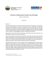 Conference on Addressing Anti-Semitism in the OSCE Region