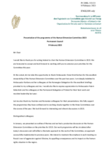 Presentation by the Chairperson of the Human Dimension Committee