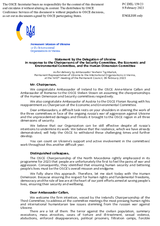 Statement by the Delegation of Ukraine in response to the presentations by the Chairpersons of the Security Committee, the Economic and Environmental Committee, and the Human Dimension Committee