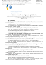 Statement by the Delegation of Ukraine on the Russian Federation’s ongoing aggression against Ukraine