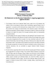 Statement by the Swedish EU Presidency on the Russian Federation’s ongoing aggression against Ukraine