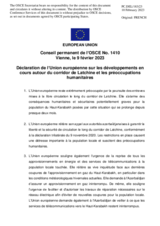 Déclaration de l’Union européenne sur les développements en cours autour du corridor de Latchine et les préoccupations humanitaires