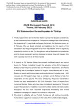 Statement by the Swedish EU Presidency on the earthquakes in Türkiye on 6 February 2023