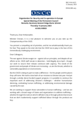 Remarks by OSCE Secretary General Helga Maria Schmid Remarks by OSCE Secretary General Helga Maria Schmid