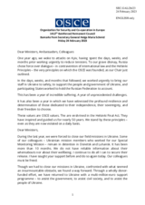 Remarks by OSCE Secretary General Helga Maria Schmid Remarks by OSCE Secretary General Helga Maria Schmid