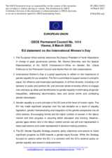 Statement by the Swedish EU Presidency on the International Women’s Day