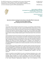 Statement by the Delegation of Ireland in response to the report by the Director of the Office for Democratic Institutions and Human, Mr. Matteo Mecacci