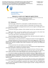 Statement by the Delegation of Ukraine on the Russian Federation’s ongoing aggression against Ukraine
