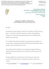 Statement by the Delegation of Ireland on the Russian Federation’s ongoing aggression against Ukraine