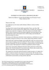 Statement by the Delegation of Norway on political prisoners in Belarus