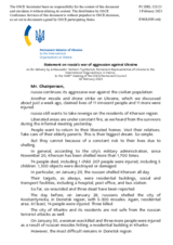 Statement by the Delegation of Ukraine on the Russian Federation’s ongoing aggression against Ukraine
