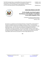 Statement by the Delegation of the United States of America on the deadly armed attack against the Embassy of the Republic of Azerbaijan in the Islamic Republic of Iran
