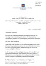 Statement by the Delegation of Norway on “UNSCR 1325 Women, Peace and Security”