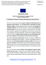 Statement by the Swedish EU Presidency on the Russian war of aggression against Ukraine