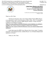 Statement by the Delegation of the United States of America in response to the statement by the Delegation of the Russian Federation