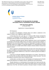 Statement by the Delegation of Ukraine on the Russian war of aggression against Ukraine