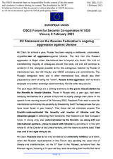 Statement by the Swedish EU Presidency on the Russian war of aggression against Ukraine