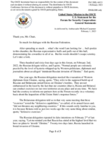 Statement by the Delegation of the United States of America on the Russian war of aggression against Ukraine