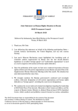Statement by the Delegation of Norway, also on behalf of Canada, Iceland, Liechtenstein and the United Kingdom, of on the human rights situation in the Russian Federation