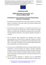 Statement by the Swedish EU Presidency on the results of the early parliamentary elections in Kazakhstan, held on 19 March 2023