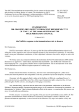 Statement by the Delegation of Italy on the 24th anniversary of NATO’s response to the humanitarian crisis in Kosovo