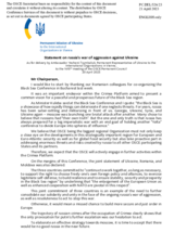 Statement by the Delegation of Ukraine on the Russian Federation’s ongoing aggression against Ukraine