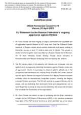Statement by the Swedish EU Presidency on the Russian Federation’s ongoing aggression against Ukraine