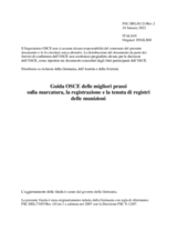 Guida OSCE delle migliori prassi sulla marcatura, la registrazione e la tenuta di registri delle munizioni
