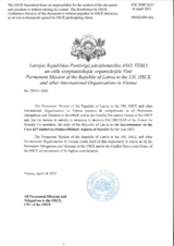 Response by the Delegation of Latvia to the Questionnaire on the Code of Conduct on Politico-Military Aspects of Security Response by the Delegation of Latvia to the Questionnaire on the Code of Conduct on Politico-Military Aspects of Security