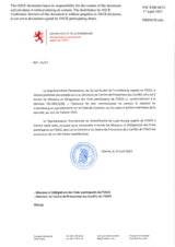 Response by the Delegation of Luxembourg to the Questionnaire on the Code of Conduct on Politico-Military Aspects of Security