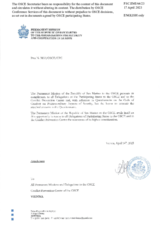 Response by the Delegation of San Marino to the Questionnaire on the Code of Conduct on Politico-Military Aspects of Security