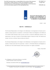 Response by the Delegation of the Netherlands to the Questionnaire on the Code of Conduct on Politico-Military Aspects of Security