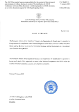 Information Exchange by the Delegation of Estonia on Conventional Arms Transfer Information Exchange by the Delegation of Estonia on Conventional Arms Transfer