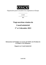 Final Document of the Twenty-Ninth Meeting of the Ministerial Council, Łódź, 1-2 December 2022