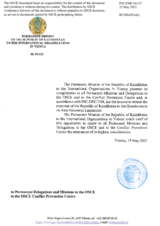 Response by the Delegation of Kazakhstan to the Questionnaire on Anti-Personnel Mines and Explosive Remnants of War Response by the Delegation of Kazakhstan to the Questionnaire on Anti-Personnel Mines and Explosive Remnants of War