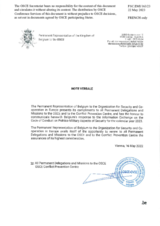 Response by the Delegation of Belgium to the Questionnaire on the Code of Conduct on Politico-Military Aspects of Security