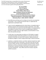 Presentation by Mr. G. Guilbert, US Department of State, on capacity development in humanitarian mine action