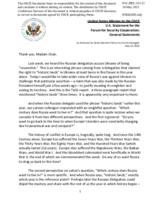 Statement by the Delegation of the United States of America on the Russian war of aggression against Ukraine
