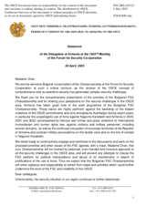 Opening statement by the Delegation of Armenia